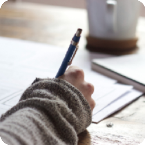 Woman writing